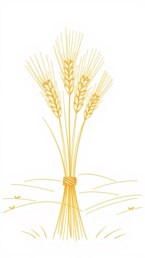 simple wheat sheaf illustration