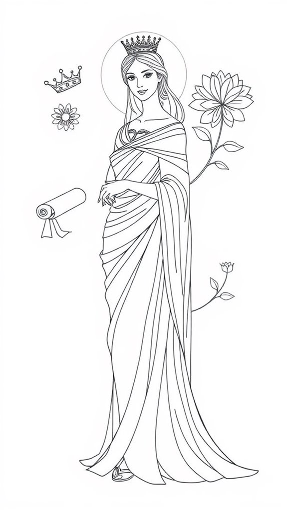 single line esther illustration