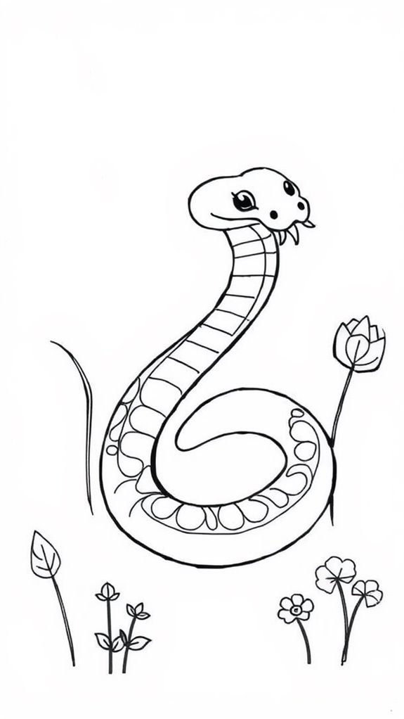 snake coloring page design