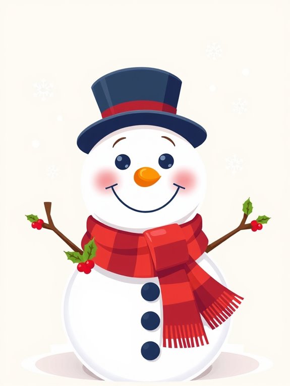 snowman graphic design illustration