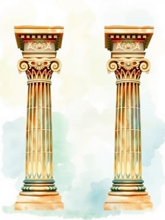 solomon s temple pillar artwork