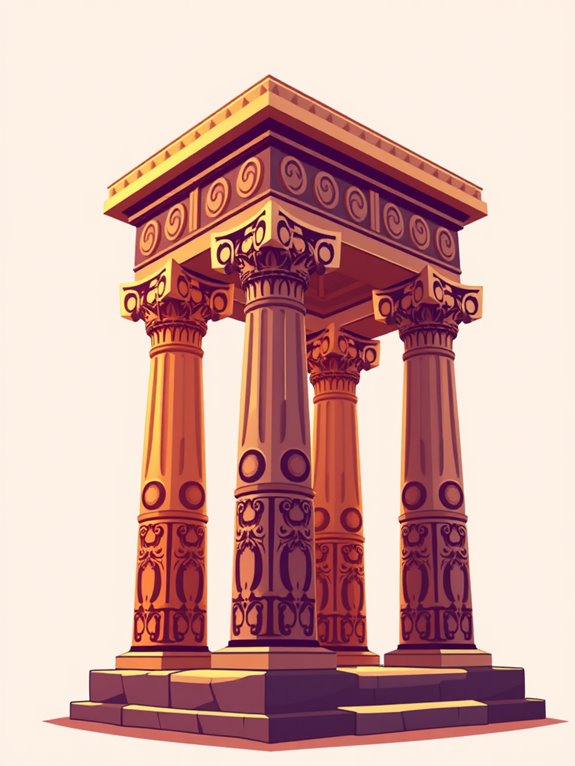 solomon s temple pillar clipart