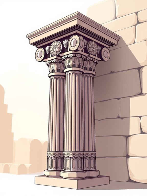 solomon s temple pillar clipart