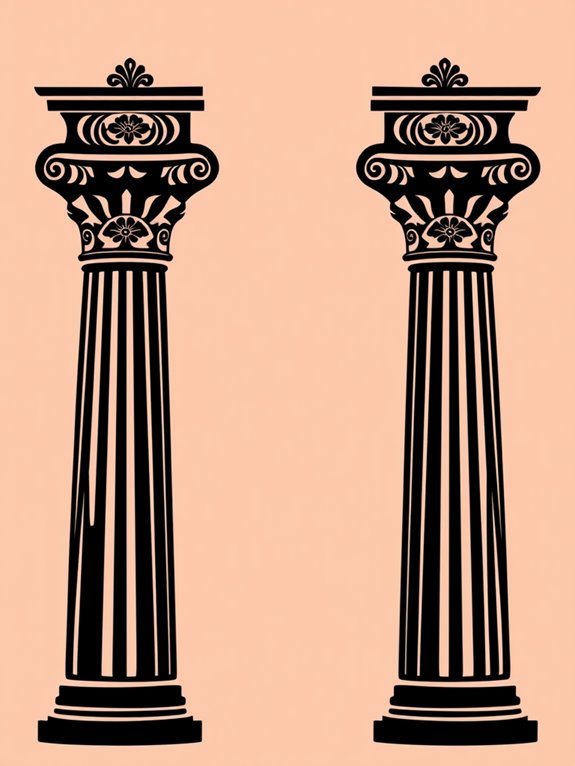 solomon s temple pillar silhouette