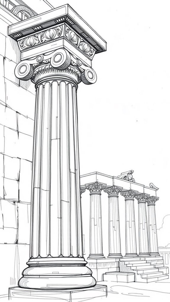 solomon s temple pillar sketch