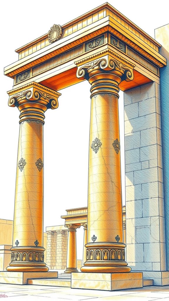 solomon s temple pillars artwork