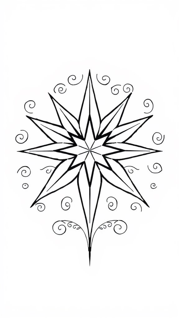 star of bethlehem coloring page