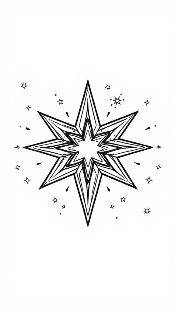 star of bethlehem coloring page