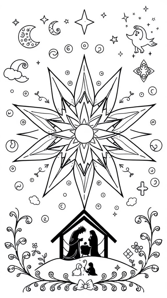 star of bethlehem coloring page