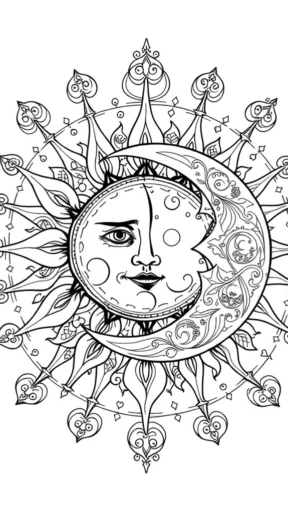 sun and moon mandala