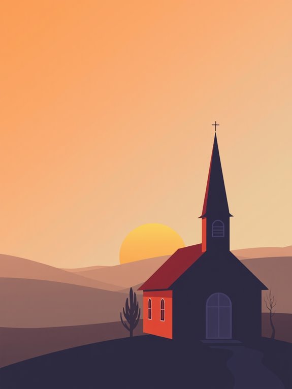 sunrise church clipart image