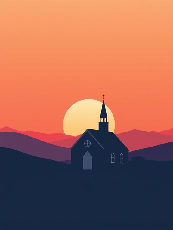 sunrise church clipart image