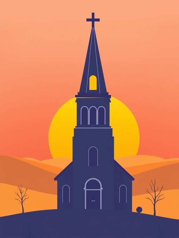 sunrise church clipart image