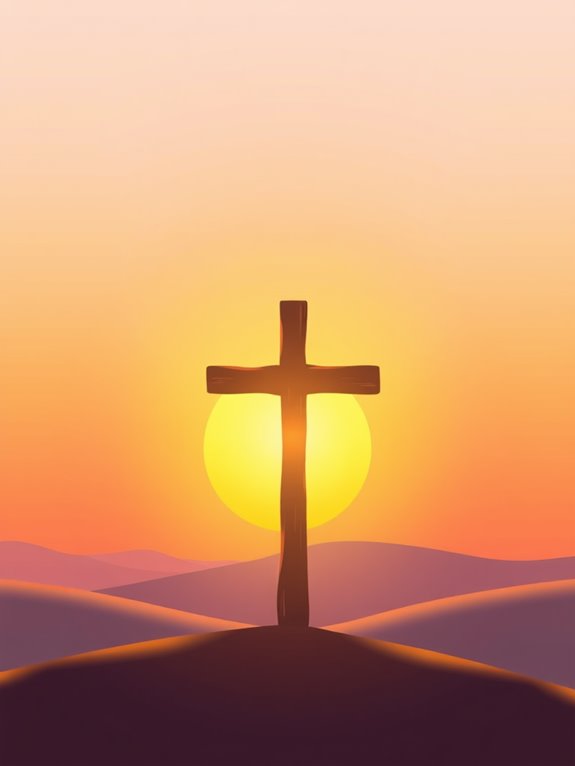 sunrise cross clipart image