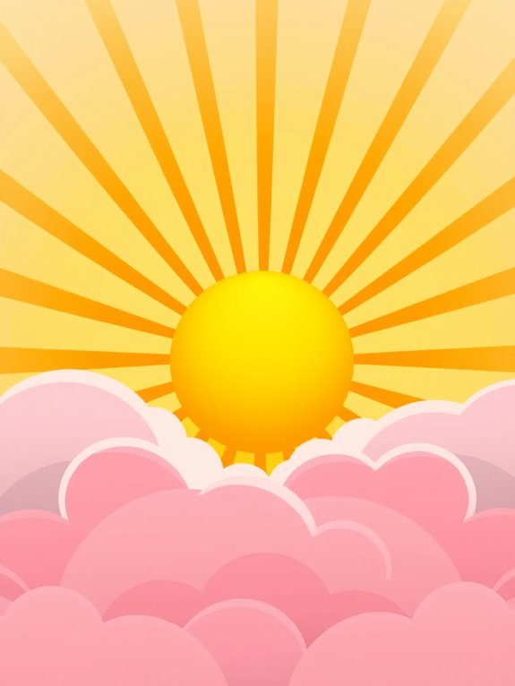 sunrise rays clipart image