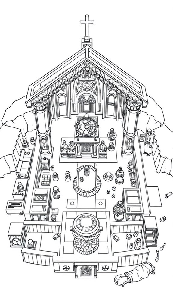 tabernacle coloring page design