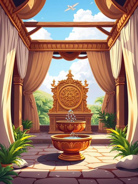 tabernacle courtyard illustration design