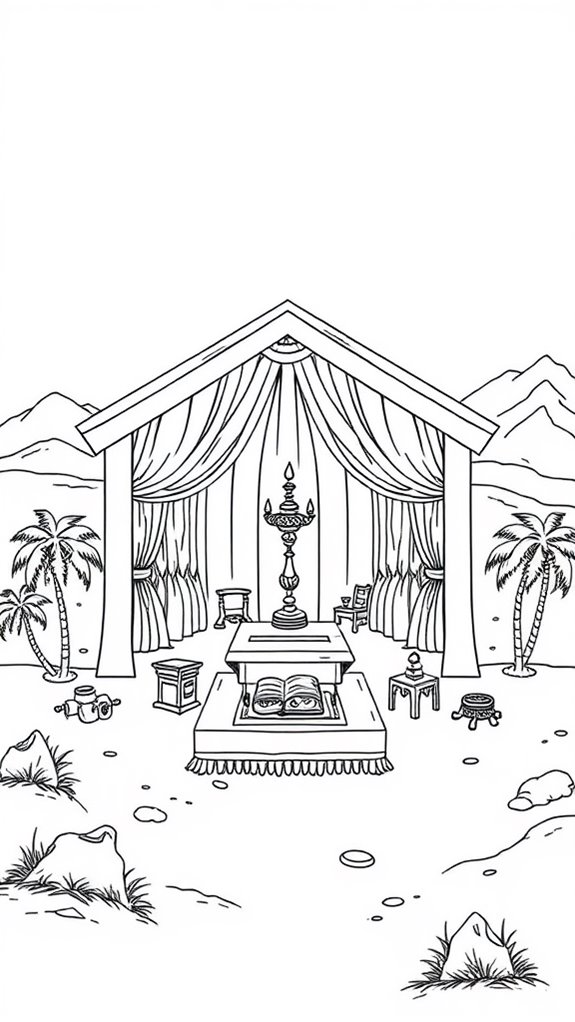 tabernacle scenes coloring page