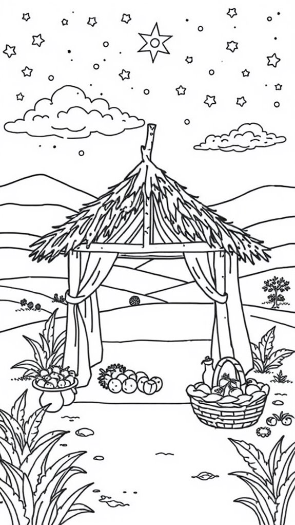 tabernacles tent coloring page