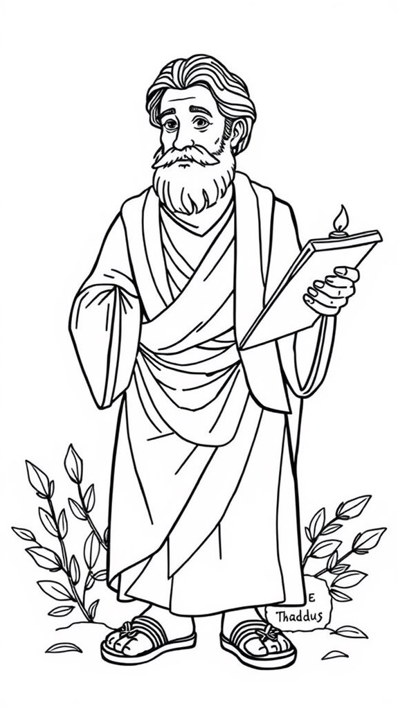 thaddeus coloring page design