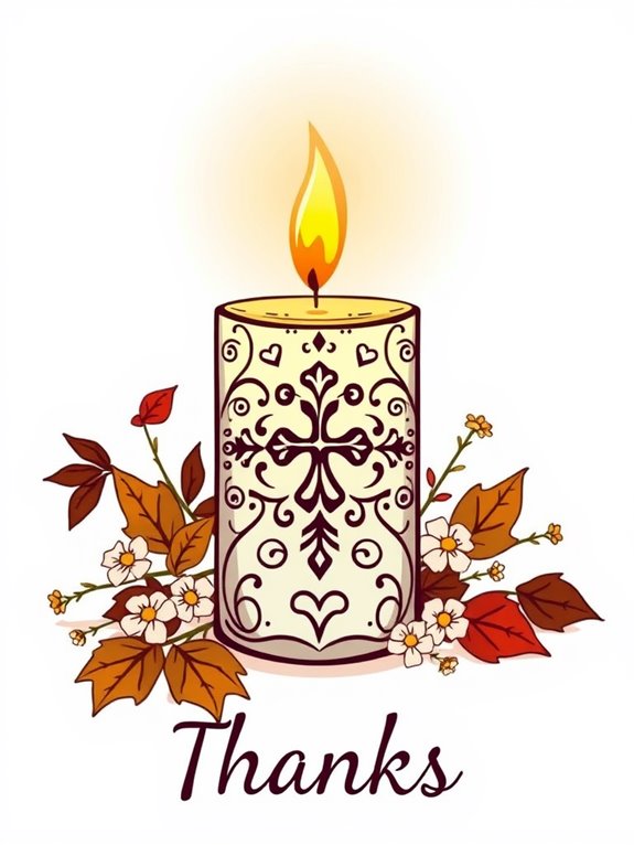 thankful candle clipart image