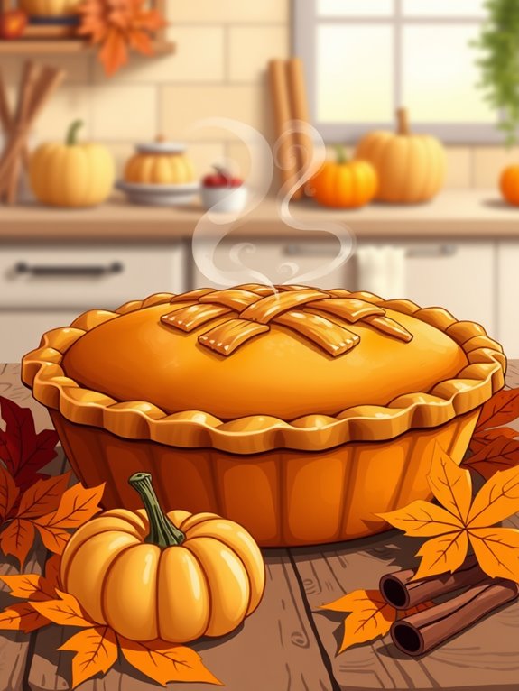 thanksgiving apple pie illustration