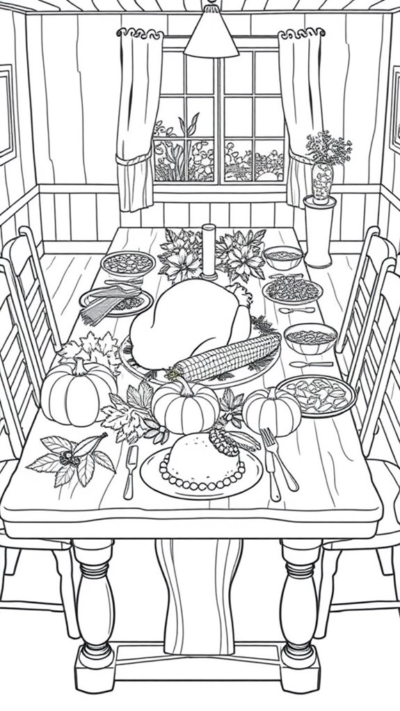 thanksgiving coloring page design