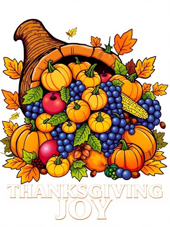 thanksgiving cornucopia clipart image