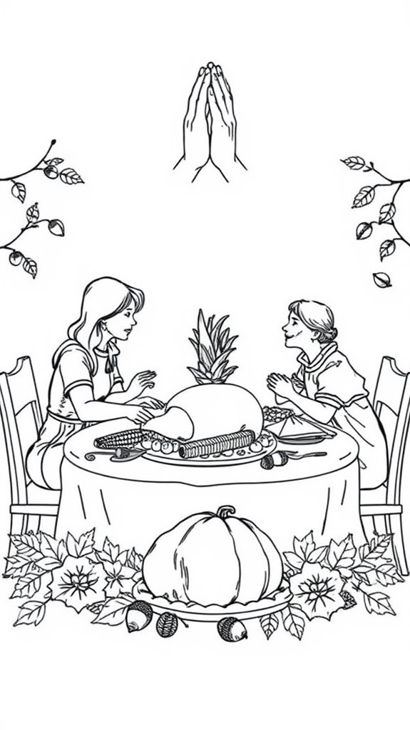 thanksgiving prayer coloring activity