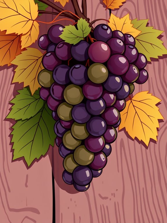 thanksgiving themed grape illustration