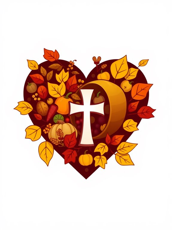 thanksgiving themed heart clipart