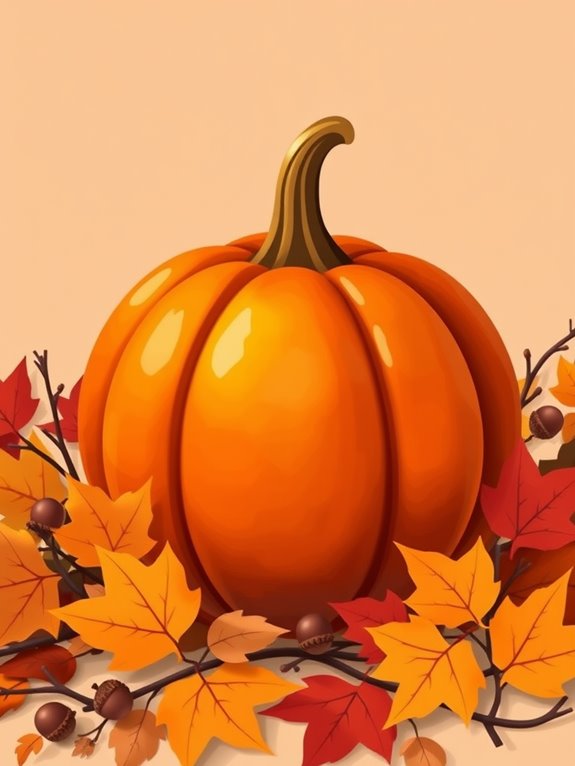 thanksgiving themed pumpkin illustration