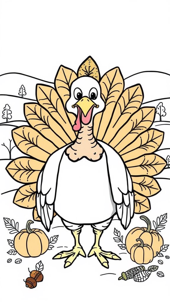 thanksgiving turkey coloring page