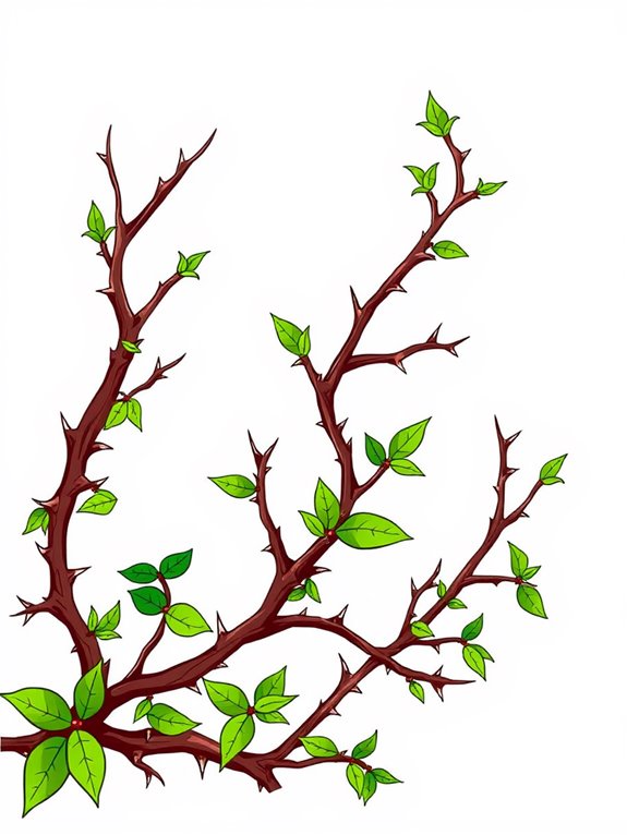 thorny bush illustration graphic