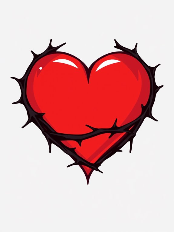 thorny heart clipart image