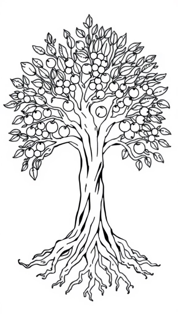 tree of life coloring page