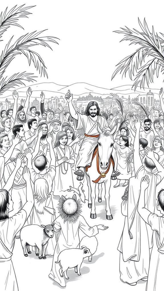 triumphal entry illustration sketch