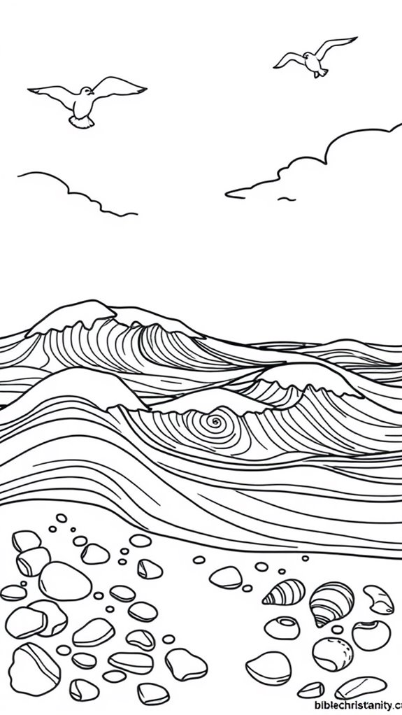 trusting waves coloring page