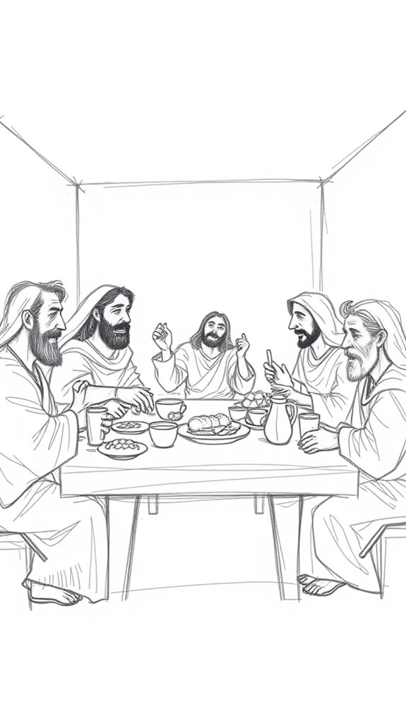 unconventional last supper illustration