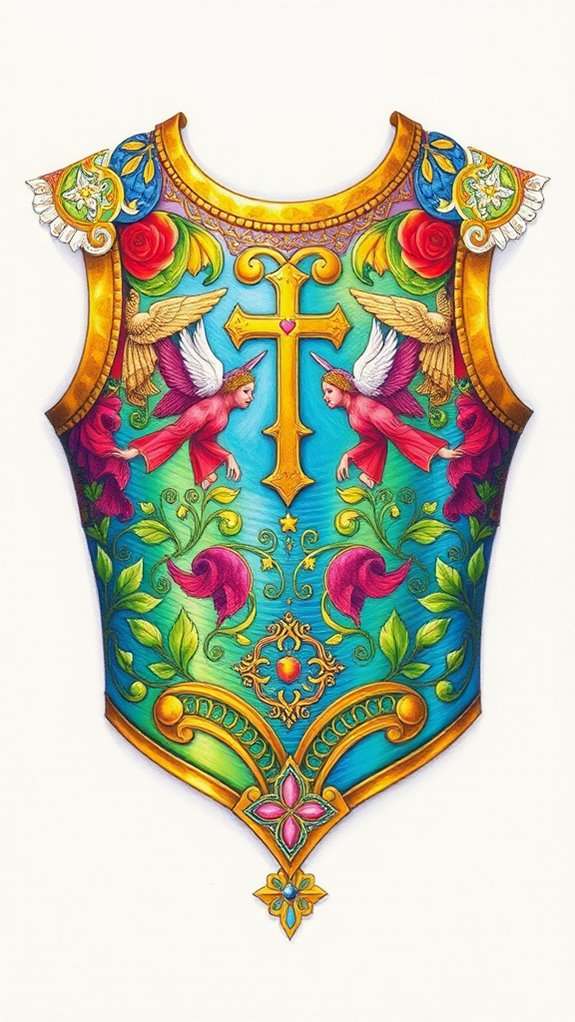 vibrant armor symbolizing virtue