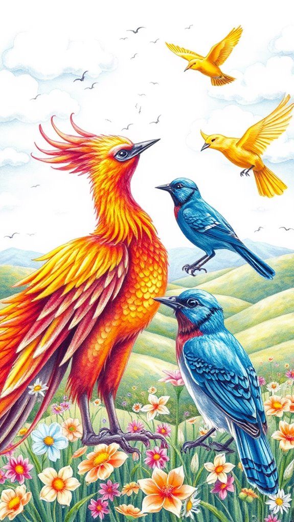 vibrant color pencil artwork