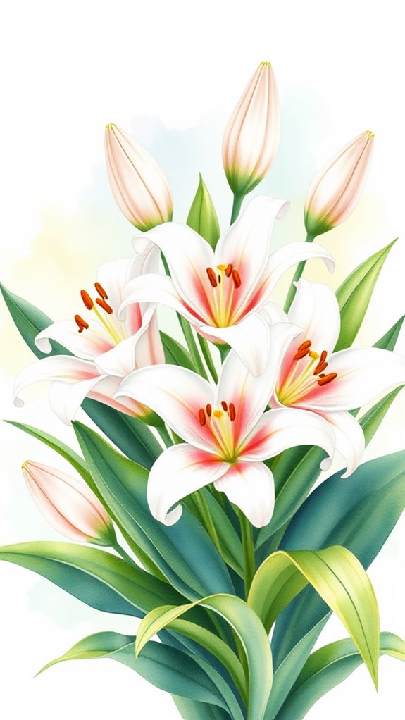 vibrant easter lily artwork