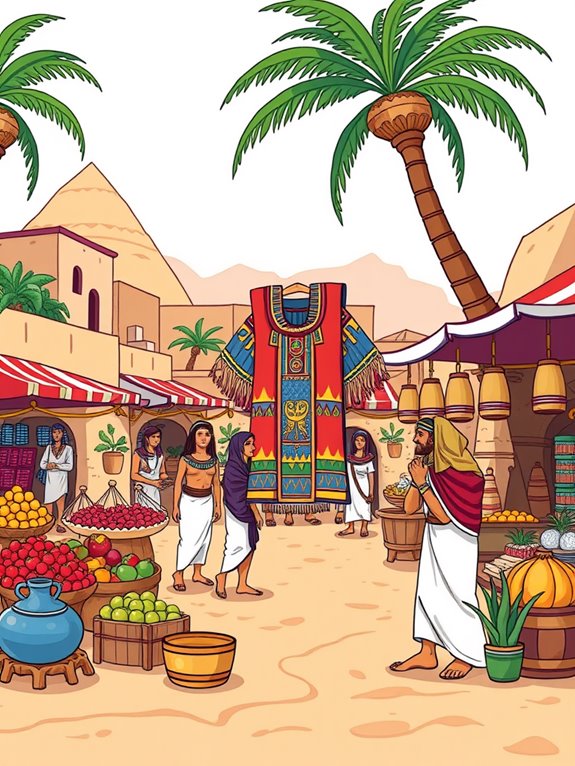 vibrant egyptian market scene