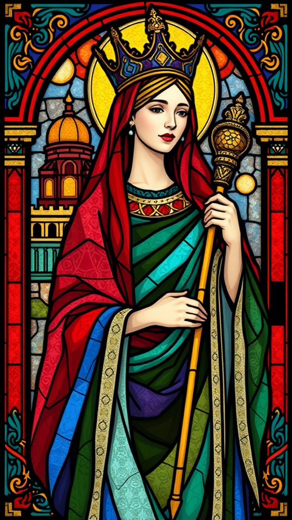 vibrant esther stained glass