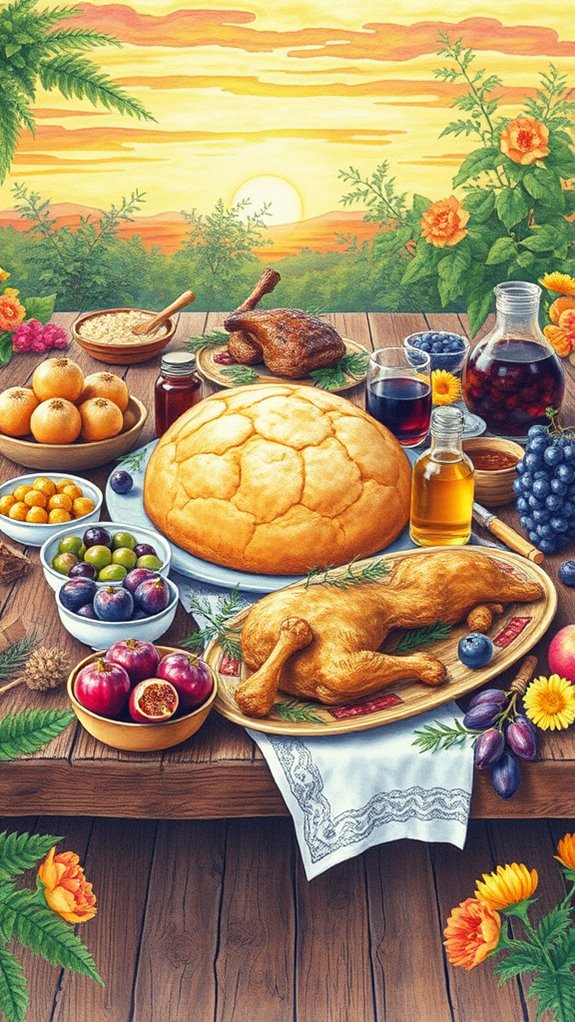 vibrant feast celebration illustration