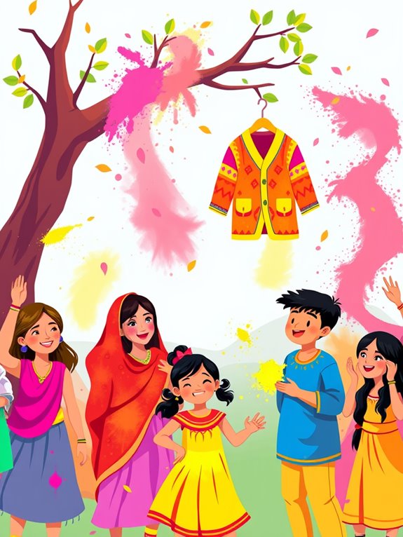 vibrant holi celebration artwork