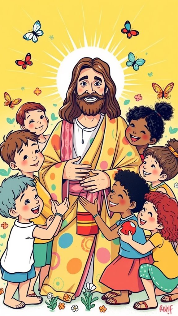 vibrant jesus with children