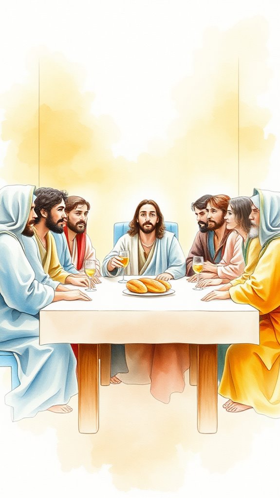 vibrant last supper art