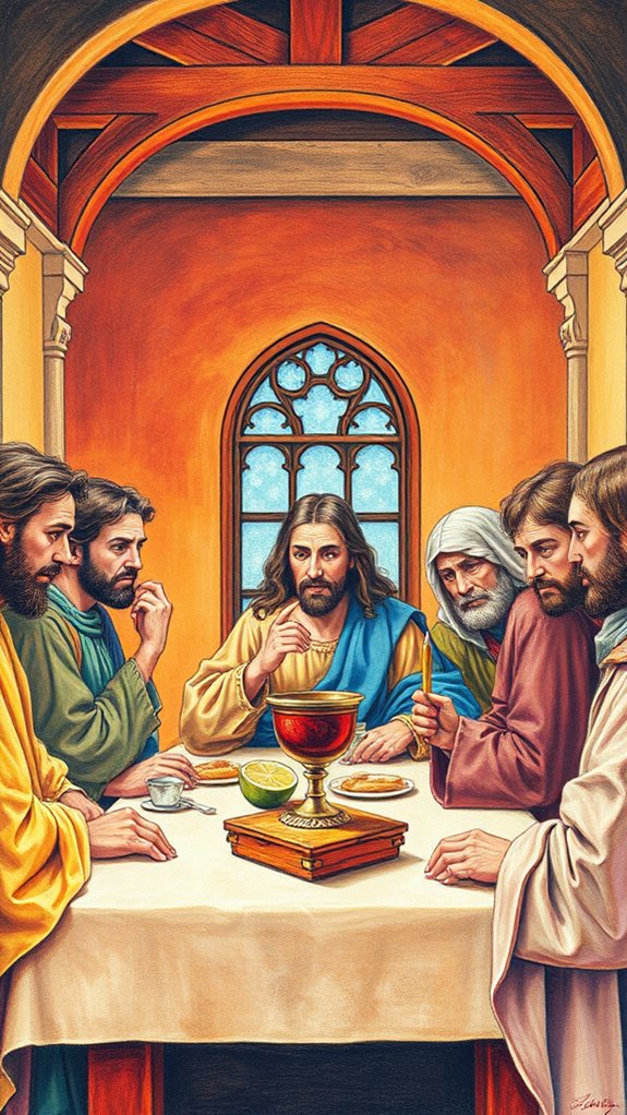 vibrant last supper illustration