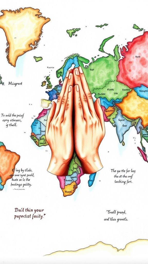 vibrant map with prayer